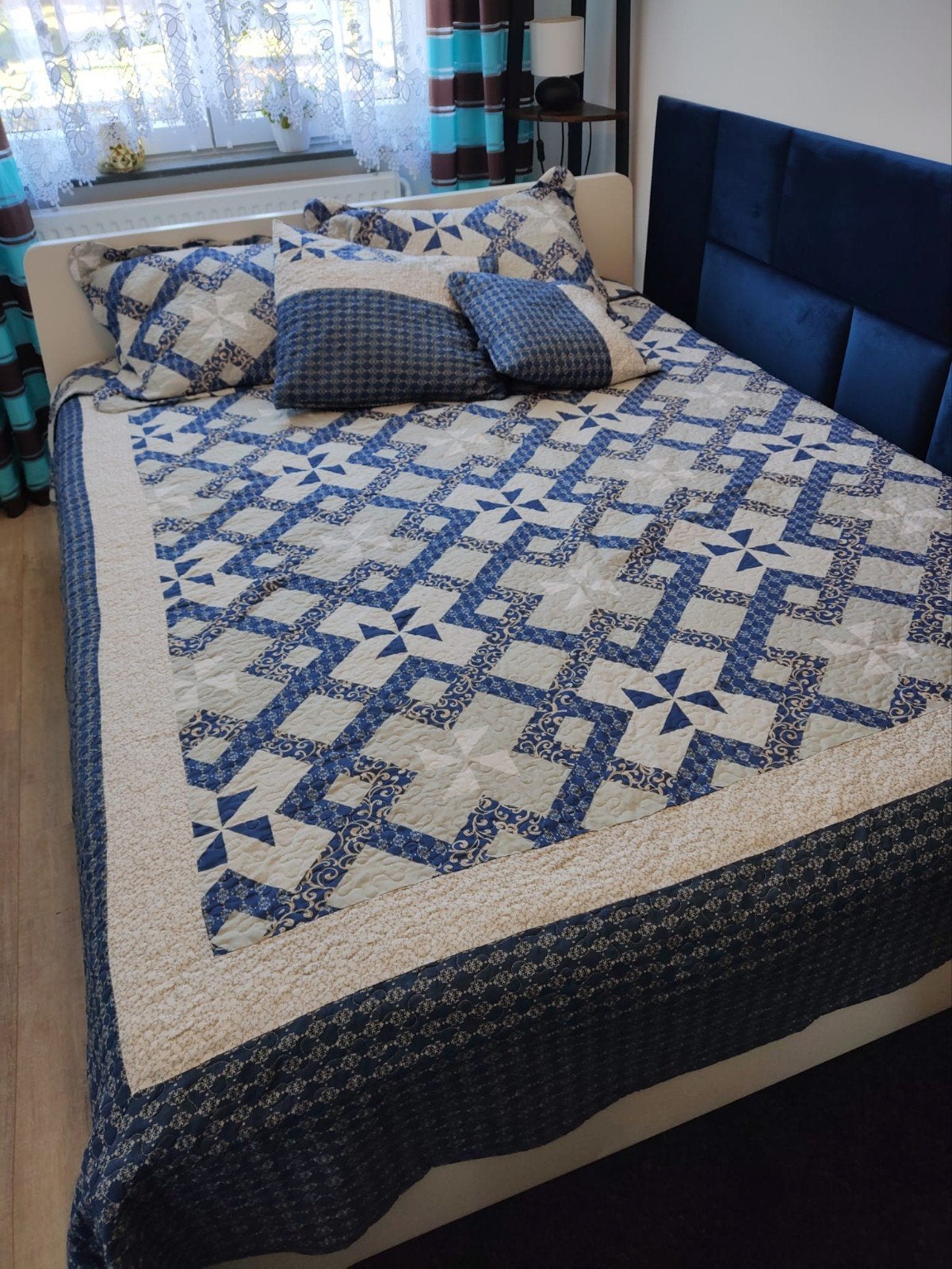 Wit houten tweepersoonsbed met matras - Goede staat!, Huis en Inrichting, Ophalen, Gebruikt, Wit, Tweepersoons
