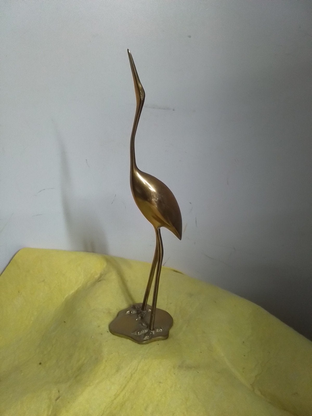 10198) mooie grote messing  reiger  hoog 30cm, Ophalen of Verzenden