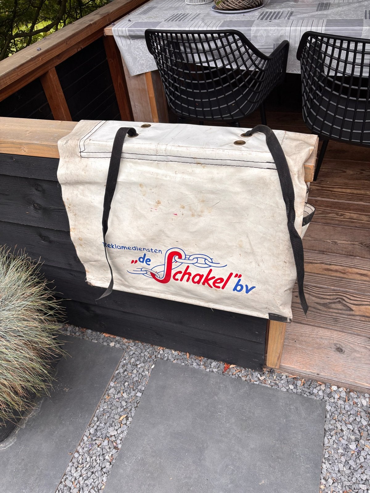 Fiets tas voor kranten met houten binnenzijde, Fietsen en Brommers, Fietsaccessoires | Fietstassen, Ophalen of Verzenden, Gebruikt