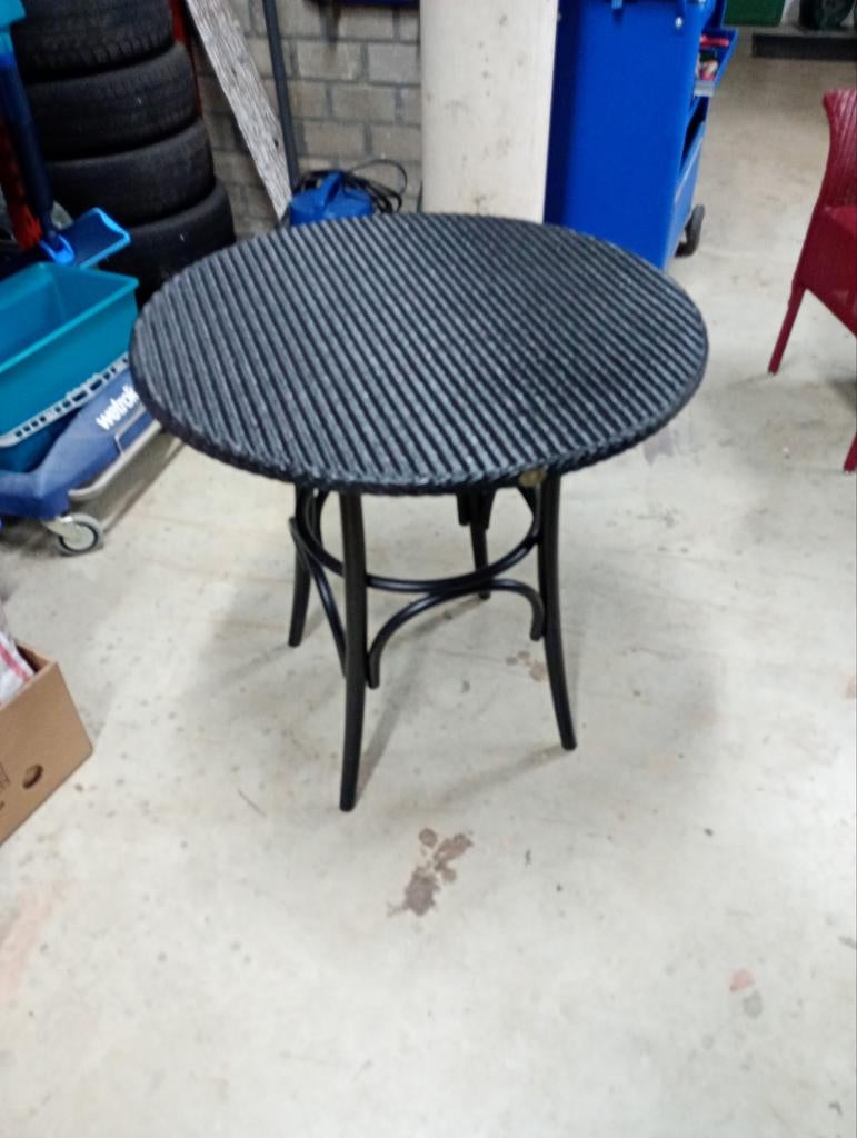 Bistro tafel zwart Lloyd loom, Huis en Inrichting, Tafels | Eettafels, Ophalen