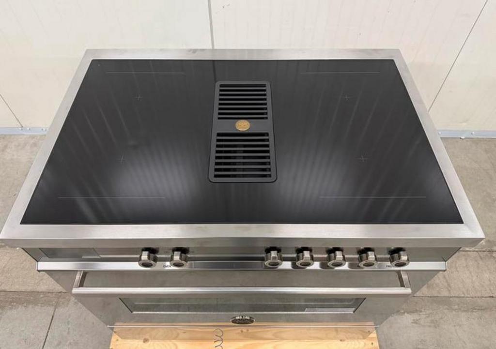 BERTZZONI AIRTEC INDUCTIE FORNUIS MET AFZUIGING RVS, Verzenden, 60 cm of meer, Nieuw, 4 kookzones