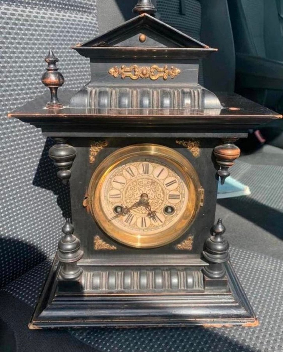 Klok mooie Junghans Duitse antieke art deco tafel klok, Verzenden