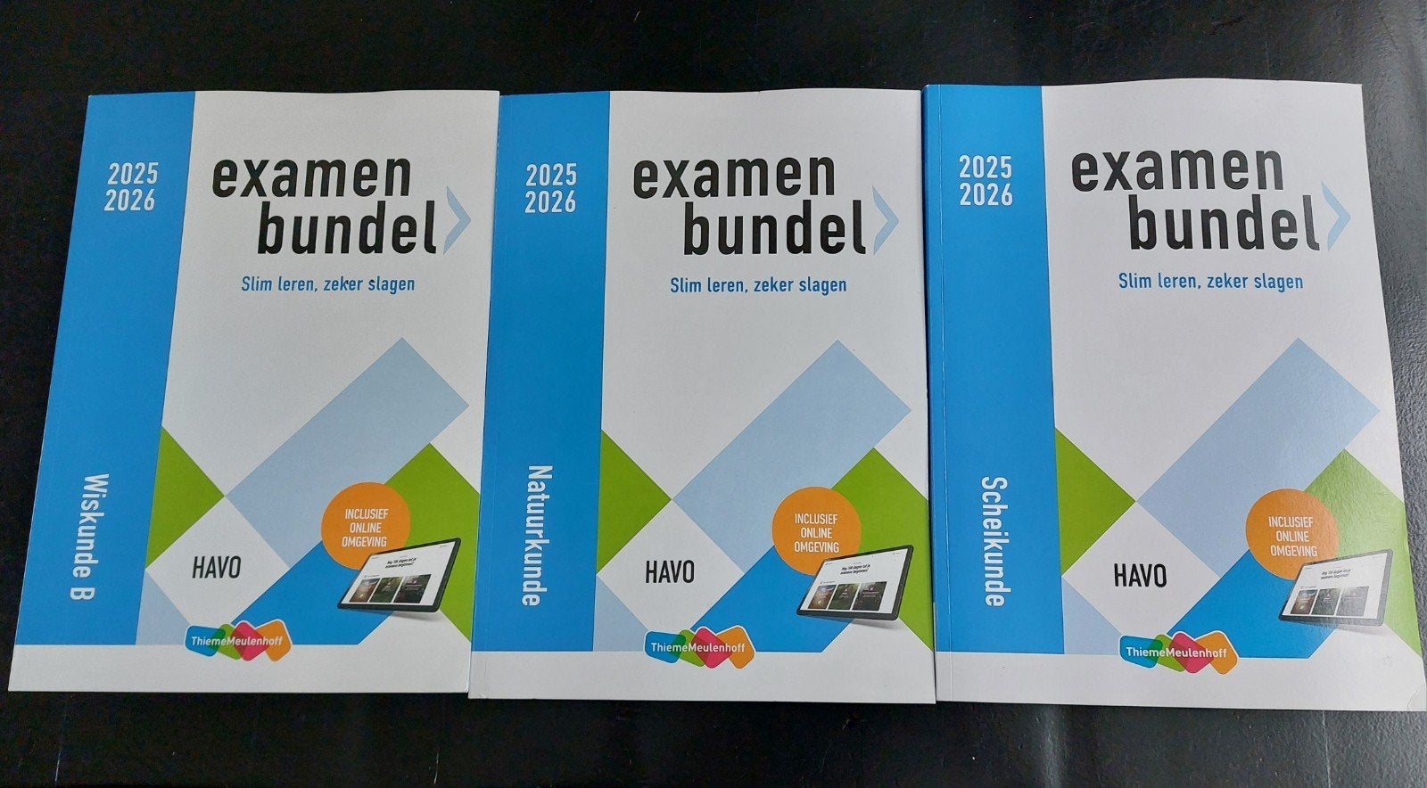Examenbundels HAVO wiskundeB, Natuurkunde, Scheikunde