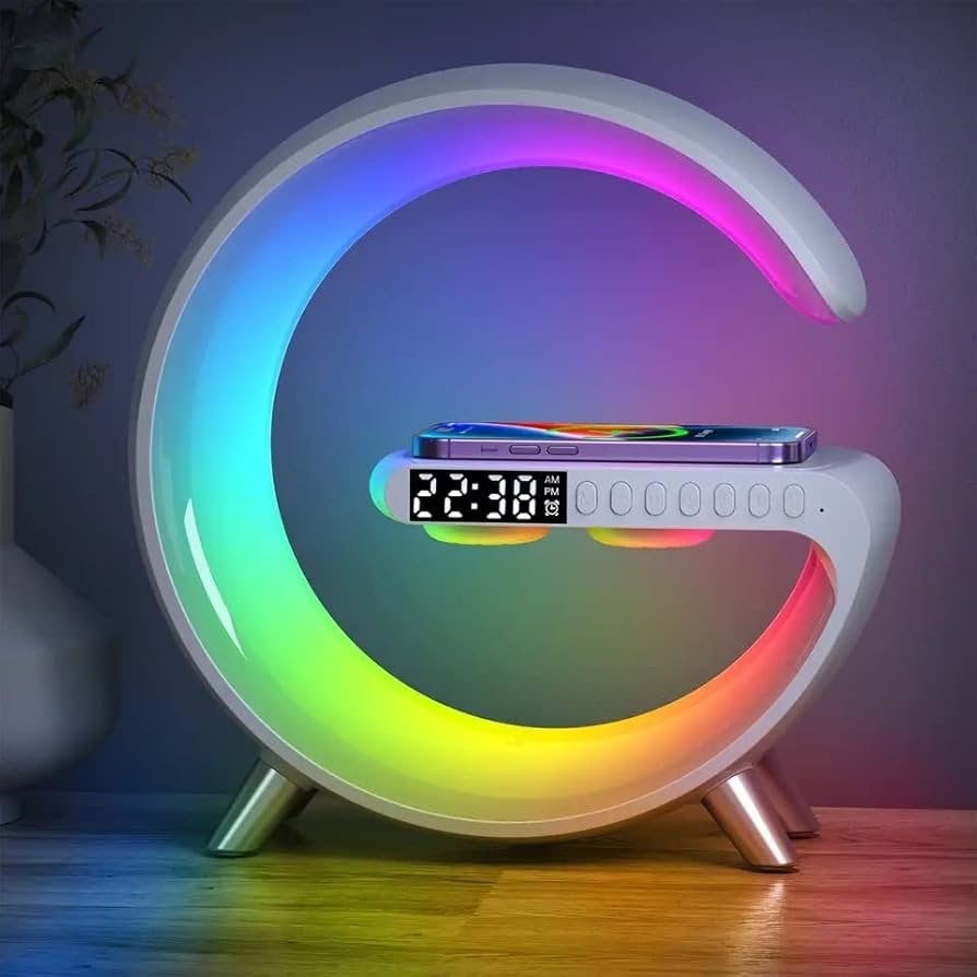 G-Lamp: RGB Licht, Draadloze Oplader & Bluetooth Speaker, Wit, Overige merken, Kunststof, Nieuw