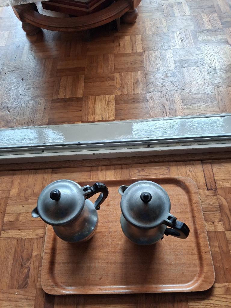 koffiepotten antiek 2 aluminium percolators, Antiek en Kunst, Antiek | Keukenbenodigdheden, Ophalen of Verzenden