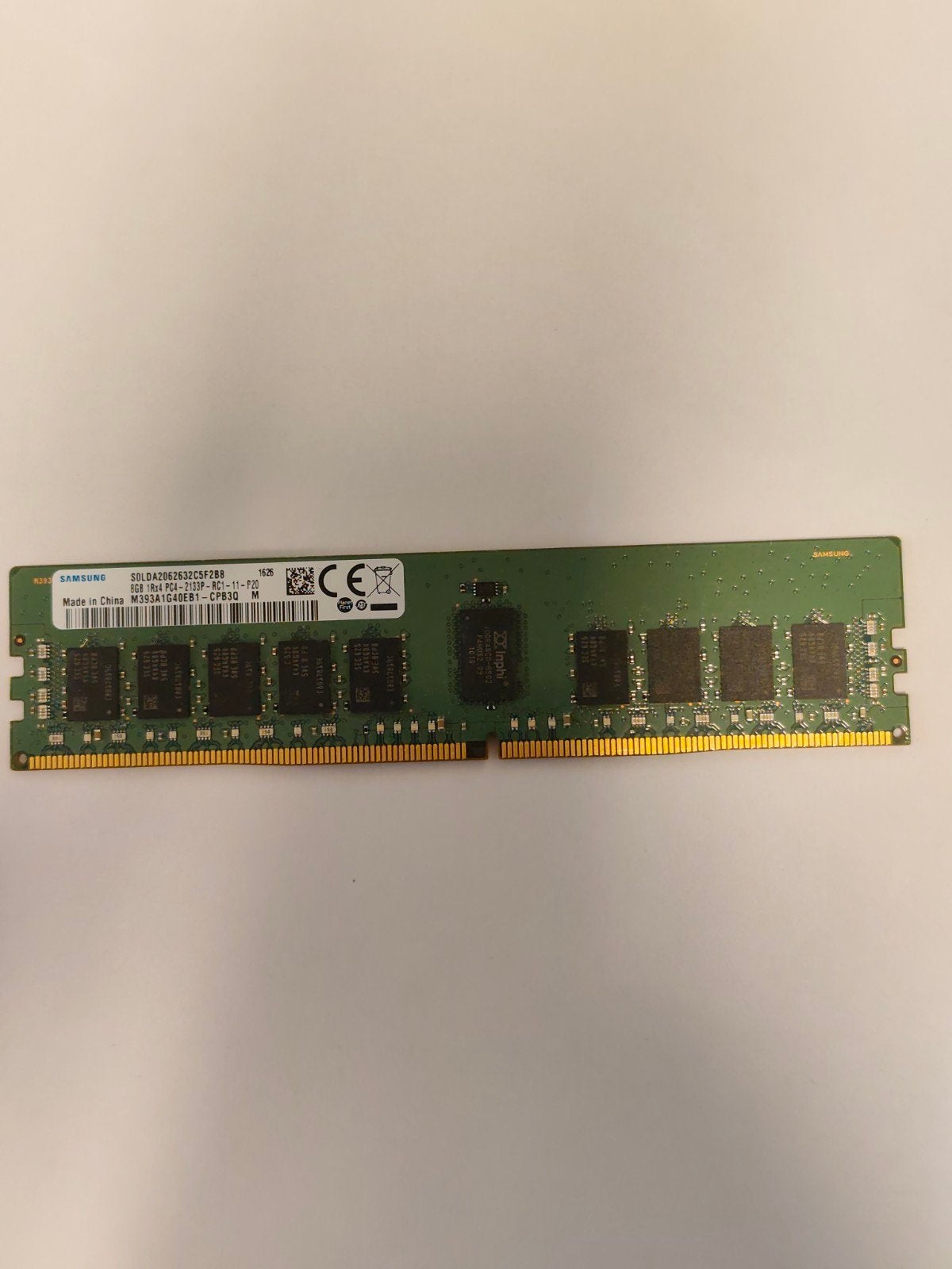 Samsung 8GB DDR4 ECC Registered (RDIMM) PC4-2133 Servergeheu, Computers en Software, RAM geheugen, Zo goed als nieuw, Server, 8 GB