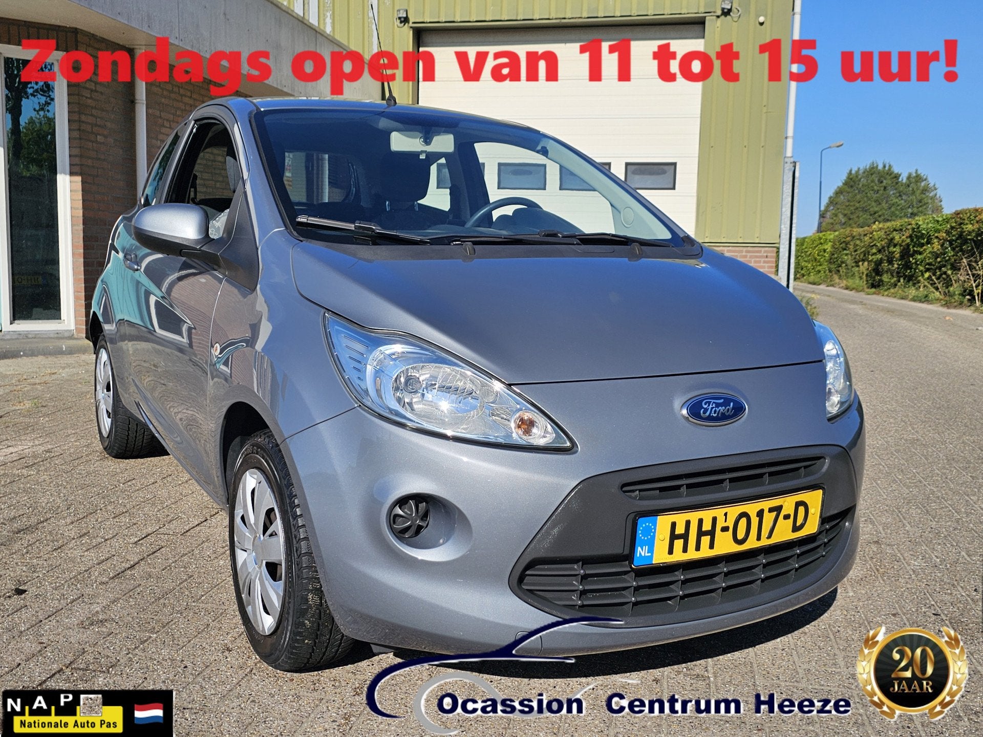 Ford Ka 1.2 Style S/S, Airco! 41dkm NAP! Bluetooth! Apk 4-20, Auto's, Voorwielaandrijving, Elektrische ramen, Stof, Gebruikt