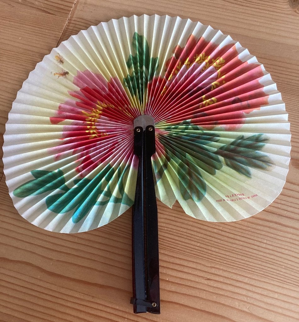 Chinese waaier met bloemen, Ophalen of Verzenden, Gebruikt, Overige typen