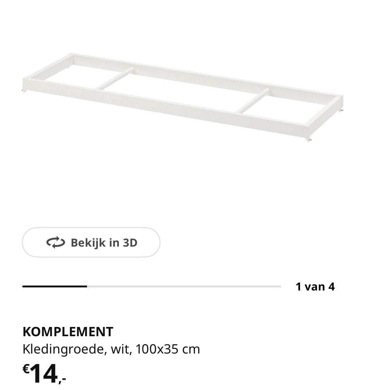 ZGAN kledingroede en multihanger Komplement voor 35 cm kast, Huis en Inrichting, Zo goed als nieuw, Minder dan 100 cm, 25 tot 50 cm