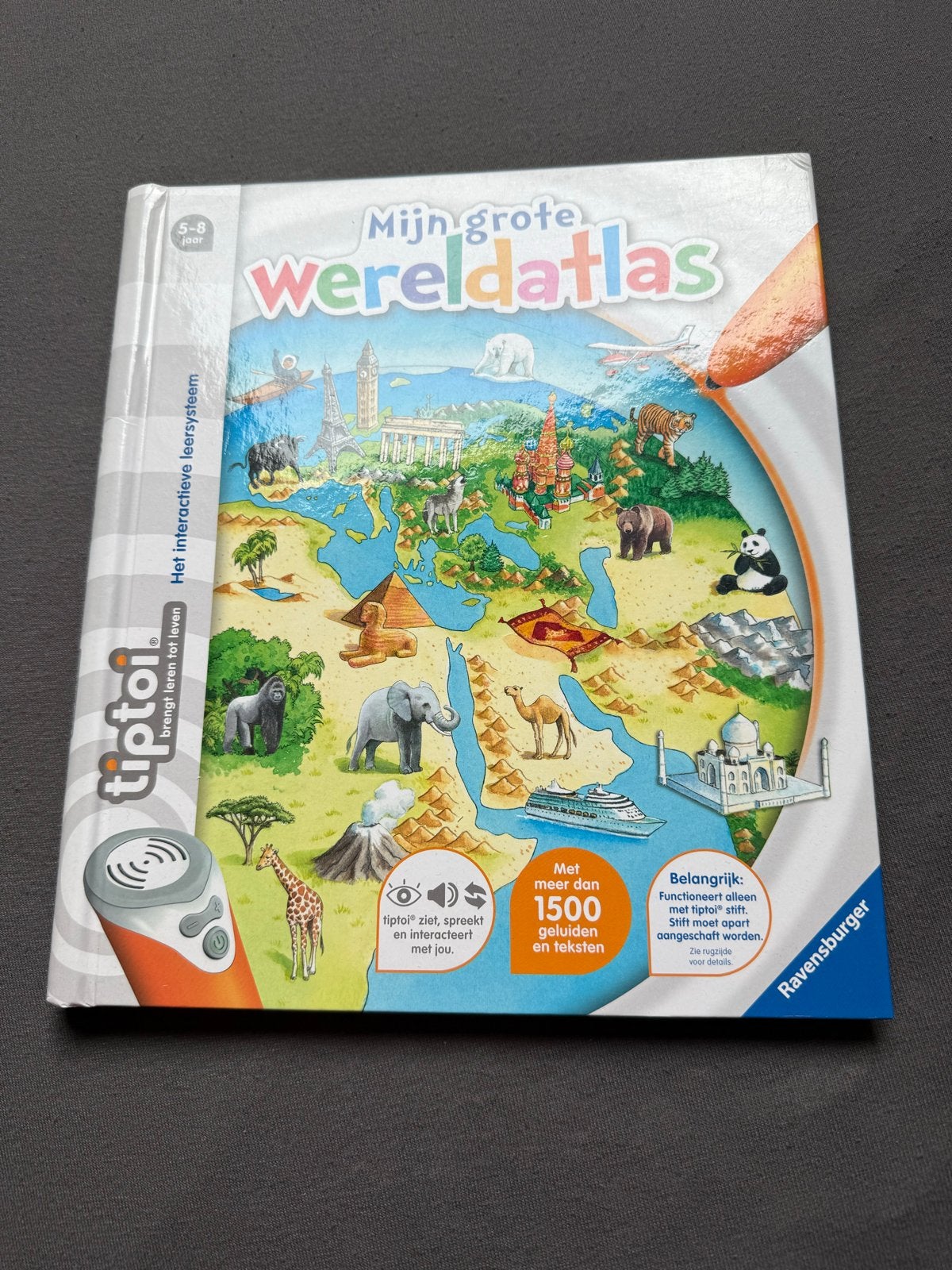 Mijn Grote Wereldatlas - Interactief met Tiptoi zonder pen, Overige atlassen, 2000 tot heden, Ophalen of Verzenden, Zo goed als nieuw