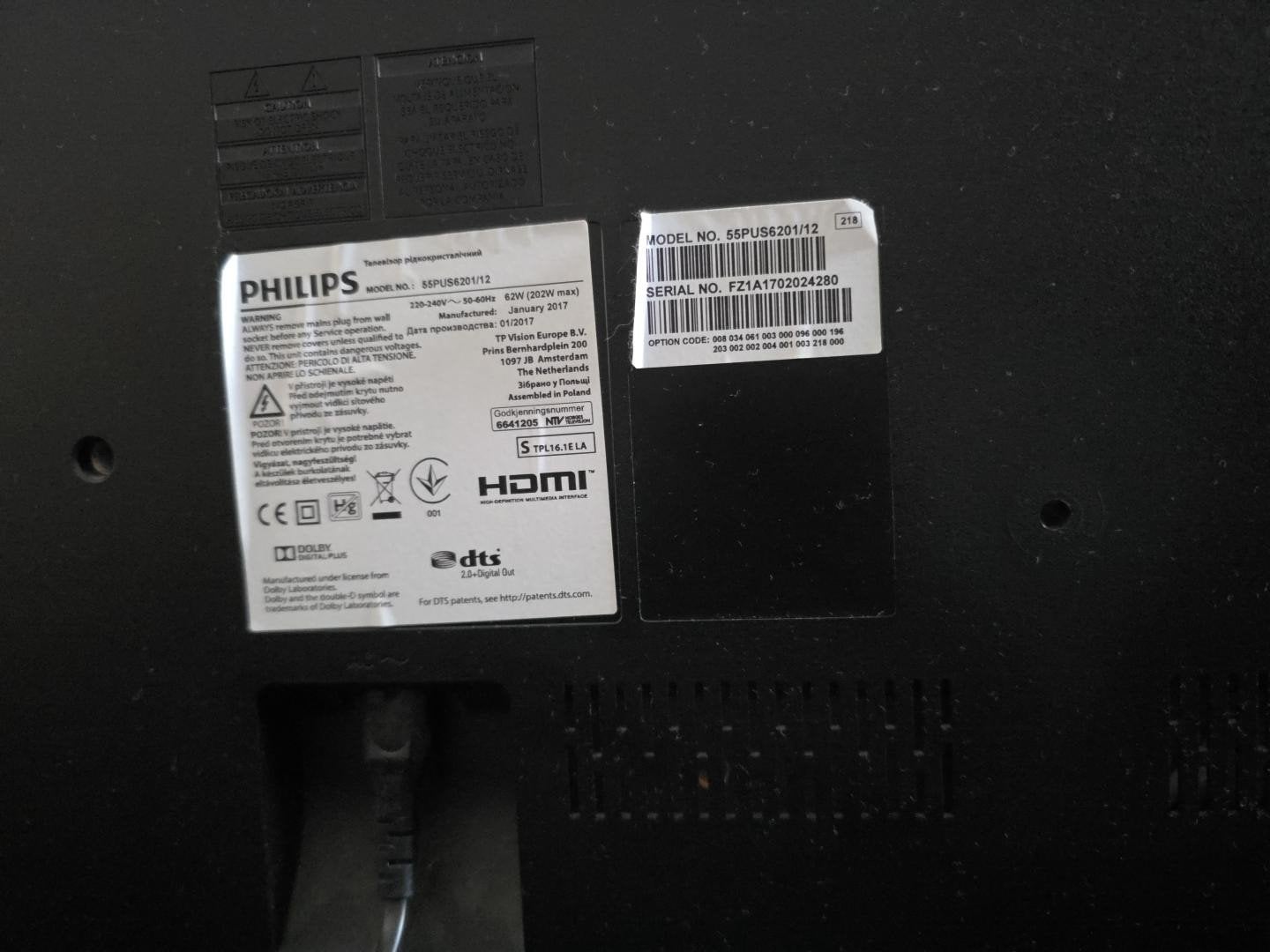 Philips 55PUS6201/12 4K UHD Smart TV, Philips, 50 Hz, Ophalen of Verzenden, 100 cm of meer