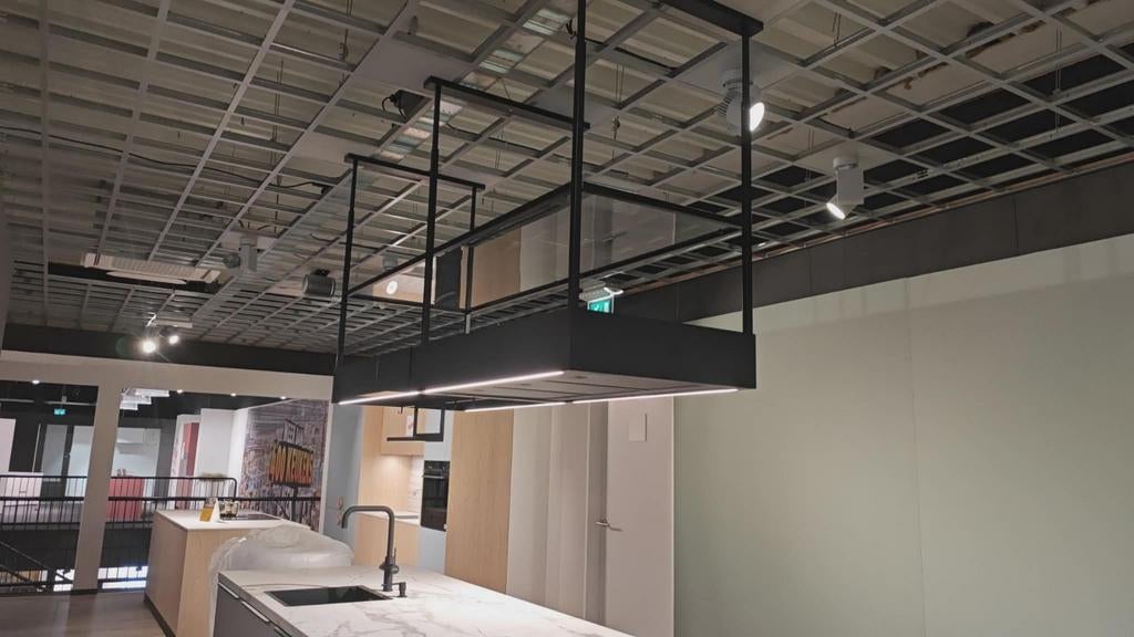 Falmec Spazio 180 afzuigunit - Design afzuigkap nieuw!, Witgoed en Apparatuur, Afzuigkappen, Nieuw, Vrijstaand, Wandschouwkap