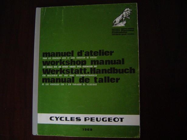 PEUGEOT 1969 motorblok workshop manual, Ophalen of Verzenden, Gebruikt