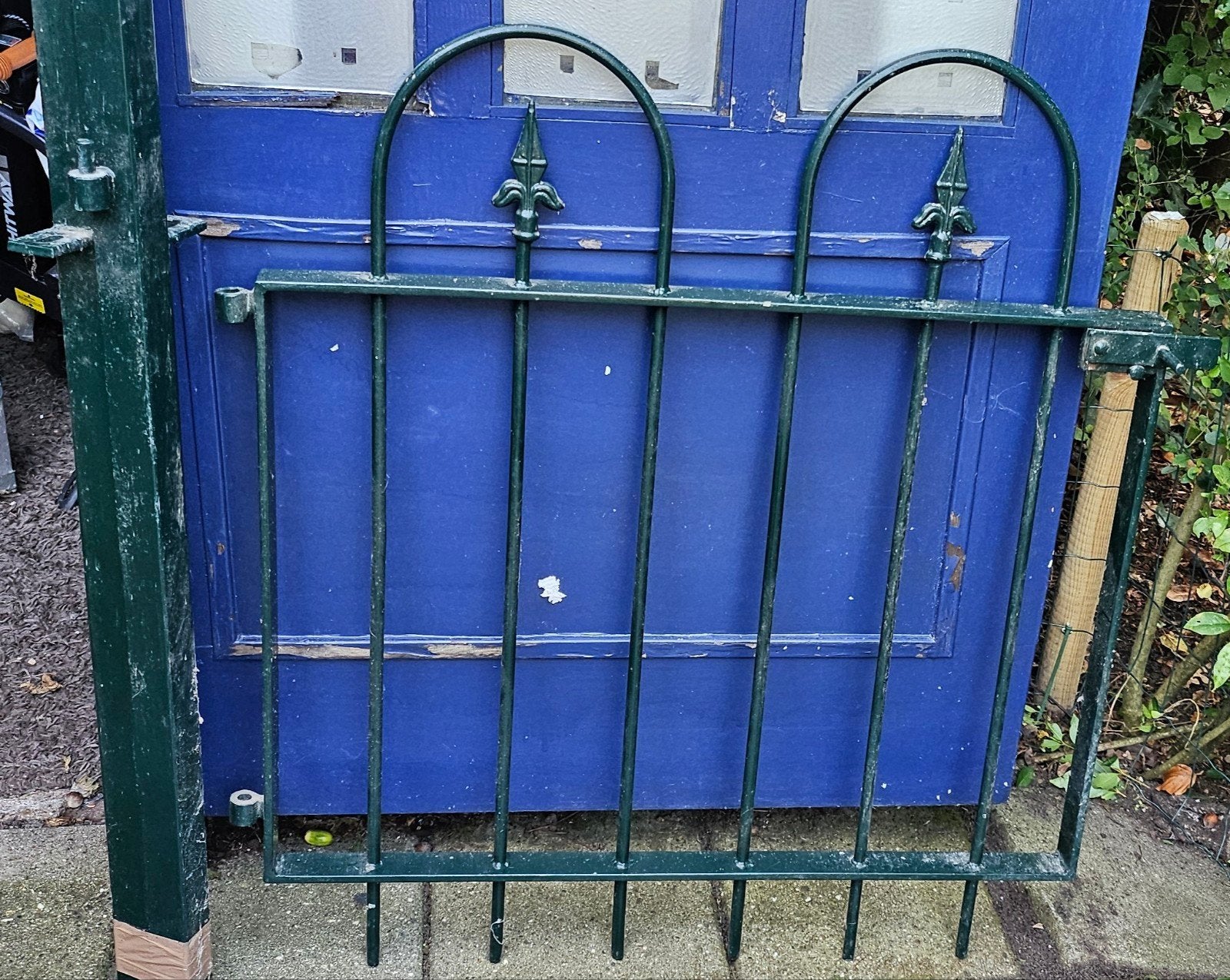 Gietijzeren sierhekwerk poortje gepoedercoat hekje, Tuin en Terras, Ophalen, Met poort, Zo goed als nieuw, Sierhekwerk