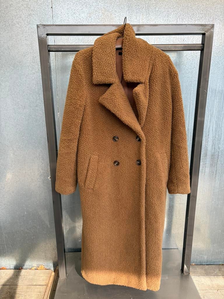 Find coat jas mantel teddy L faux fur, Ophalen of Verzenden, Zo goed als nieuw, Bruin
