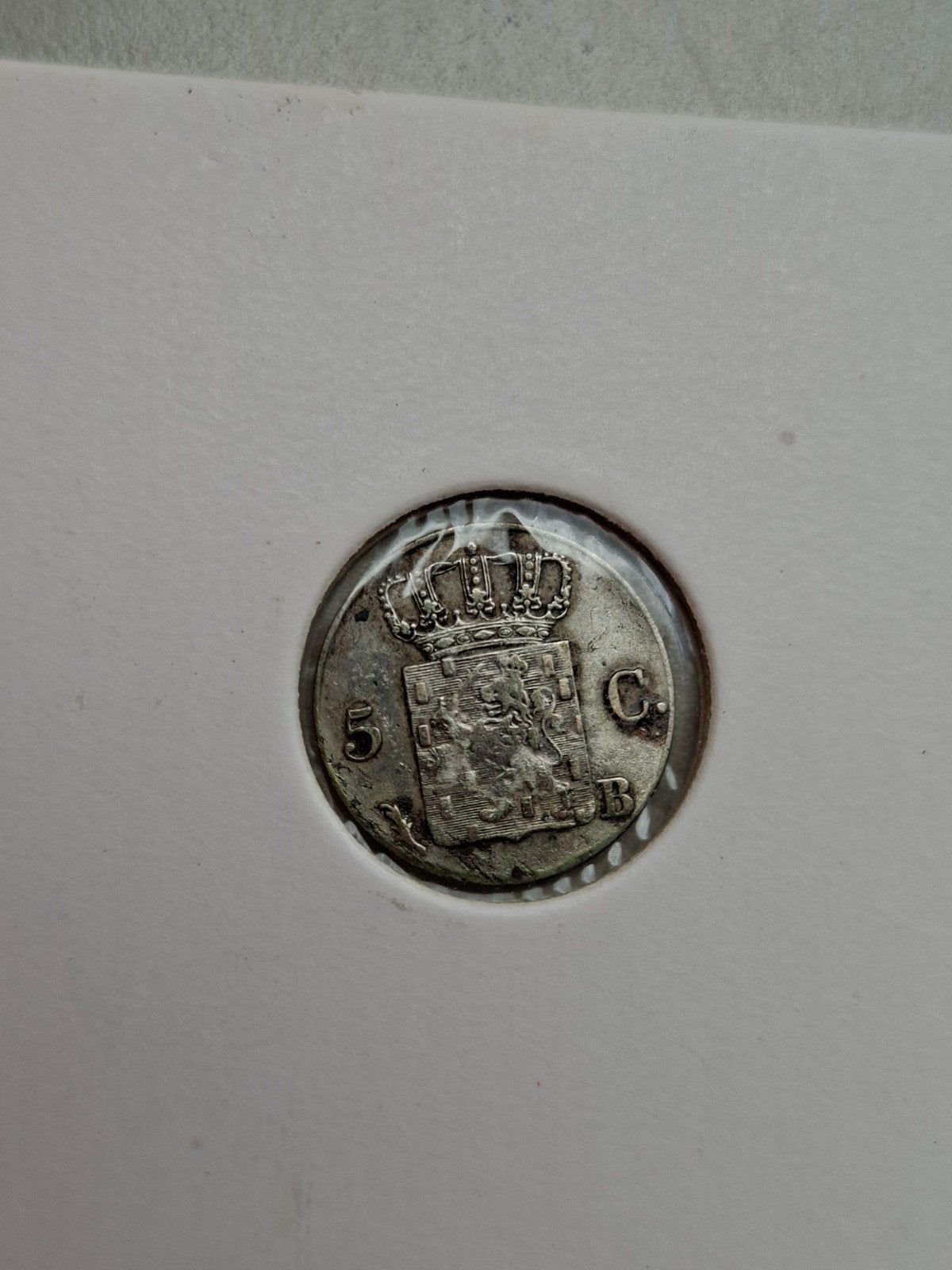 5 cent 1827 B willem 1 schaars!, Zilver, Ophalen of Verzenden, Koning Willem I, Losse munt