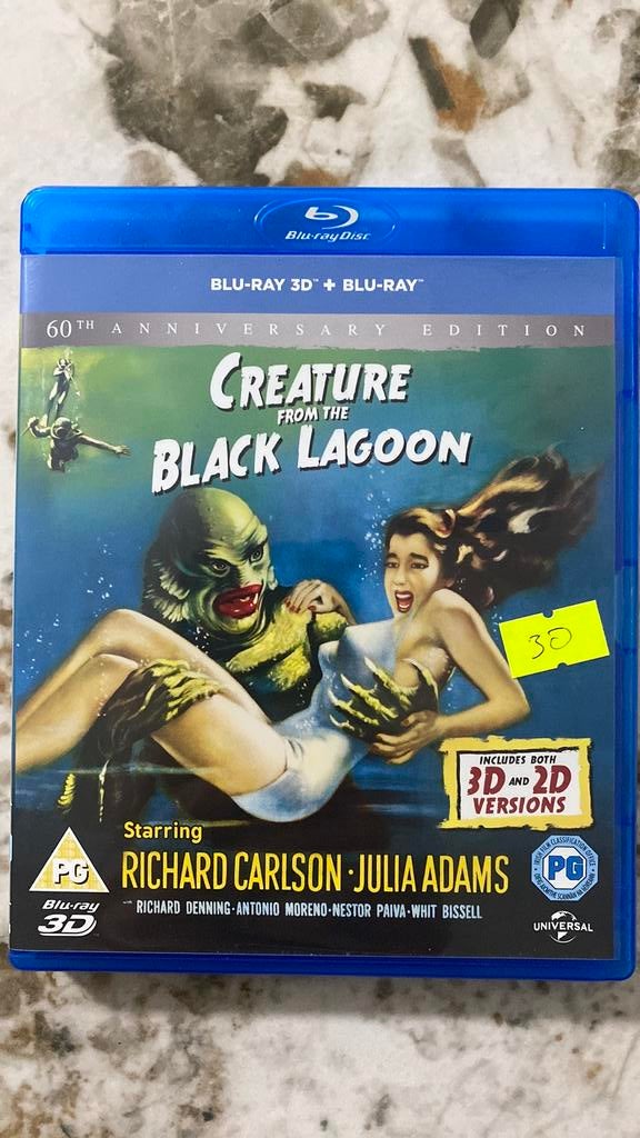 Creature from the black lagoon blu ray 3D, Ophalen of Verzenden, Zo goed als nieuw