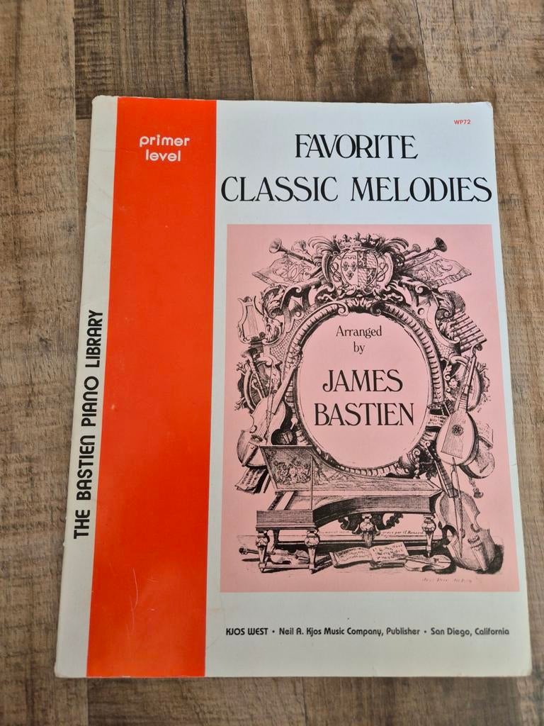Favorite classic melodies primer level piano, Ophalen of Verzenden, Les of Cursus, Klassiek, Piano