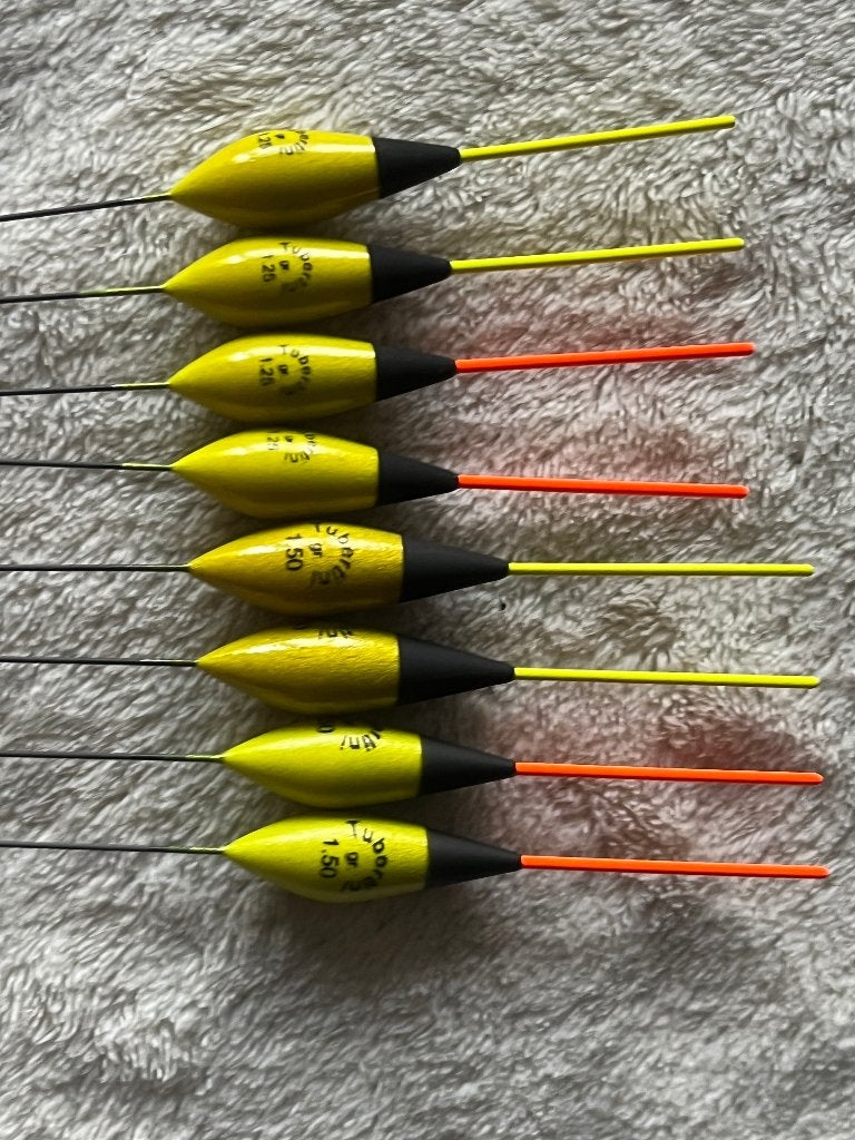 adv 164 / NIEUW serie 8 dobbers TUBERTINI, Ophalen of Verzenden, Nieuw, Dobber of Lood