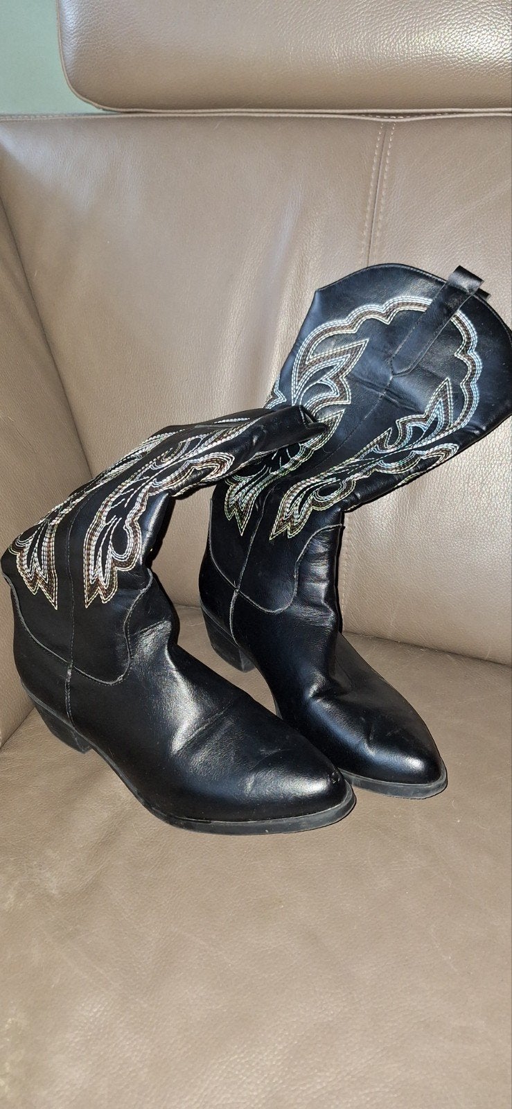 Z.g.a.n cowboylaarzen maat 41, Hoge laarzen, Zwart, Ophalen of Verzenden, Zo goed als nieuw