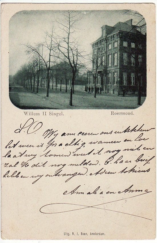 Roermond Willem II Singel 1900 -topkaart-, Ophalen, Voor 1920, Gelopen, Limburg