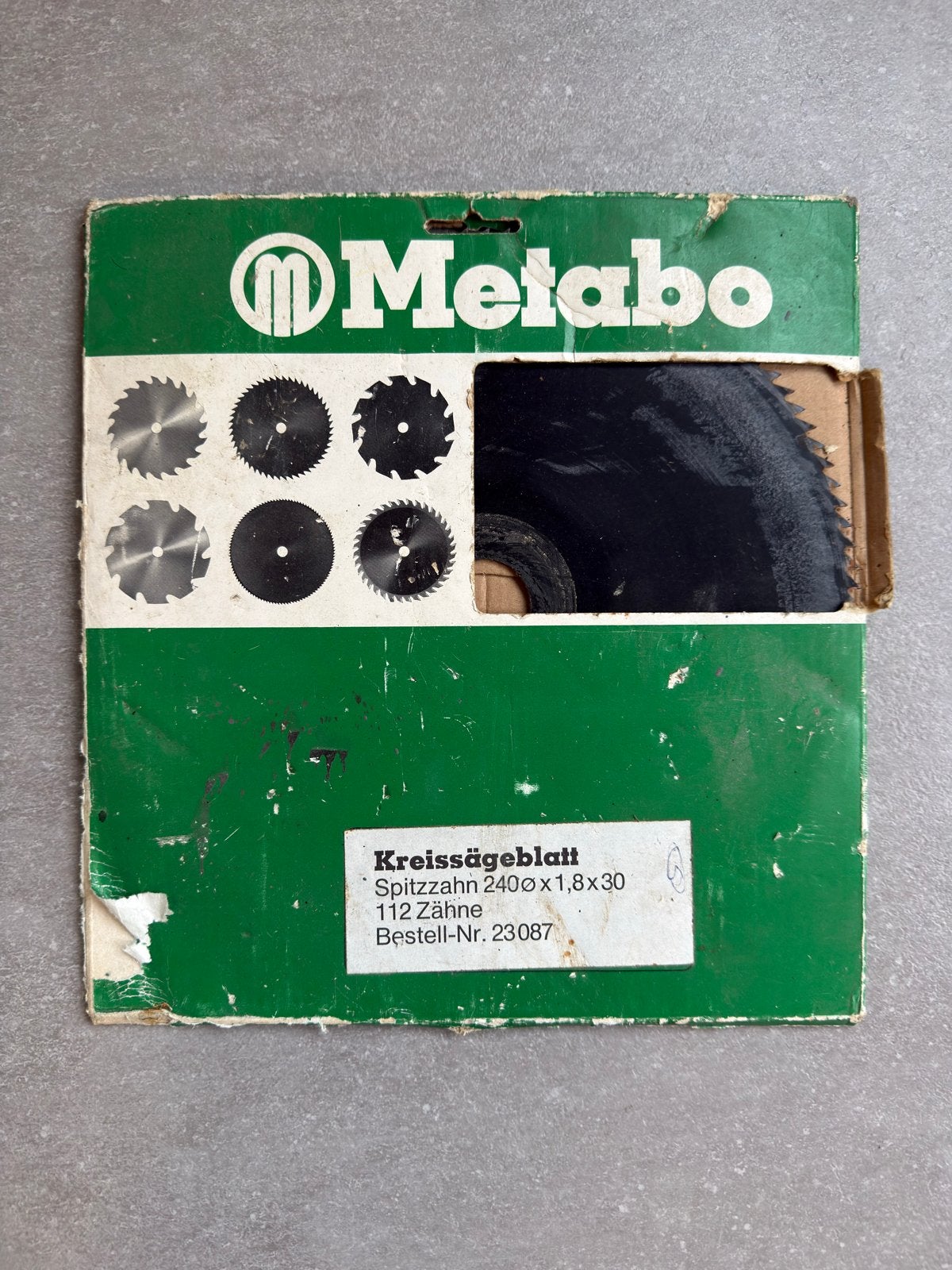 Metabo Cirkelzaagblad Spitzzahn 240x1.8x30 112 Zähne, Ophalen of Verzenden, Gebruikt, Cirkelzaag