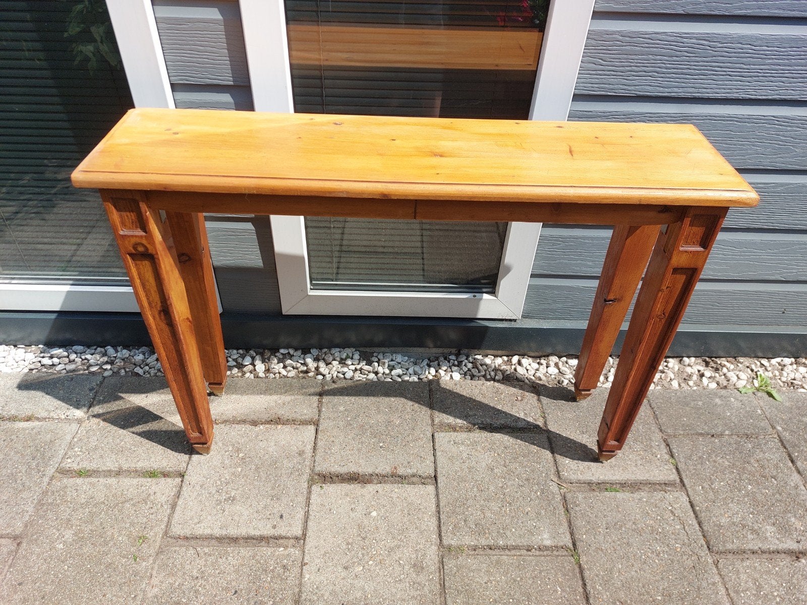 Smal houten sidetable/haltafel, Antiek en Kunst, Antiek | Meubels | Tafels, Ophalen