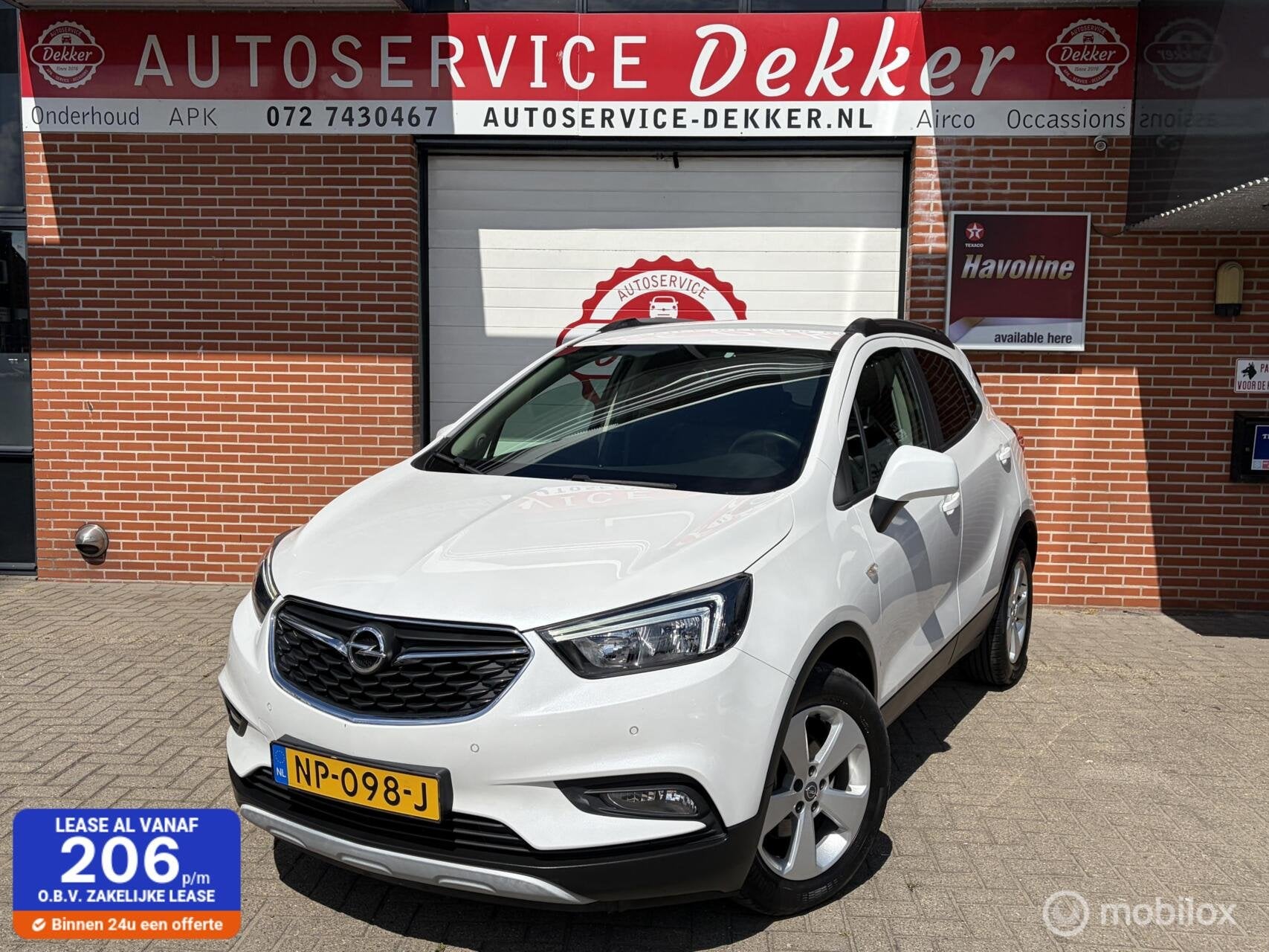 Opel Mokka X 1.4 Turbo Online Edition, Auto's, Gebruikt, Euro 6, Wit, Origineel Nederlands