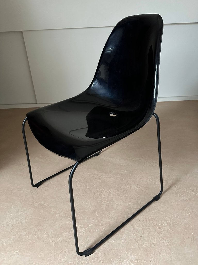 Pedrali - Day Dream 401 designstoel (4 stuks), Huis en Inrichting, Stoelen, Ophalen, Gebruikt, Zwart, Vier