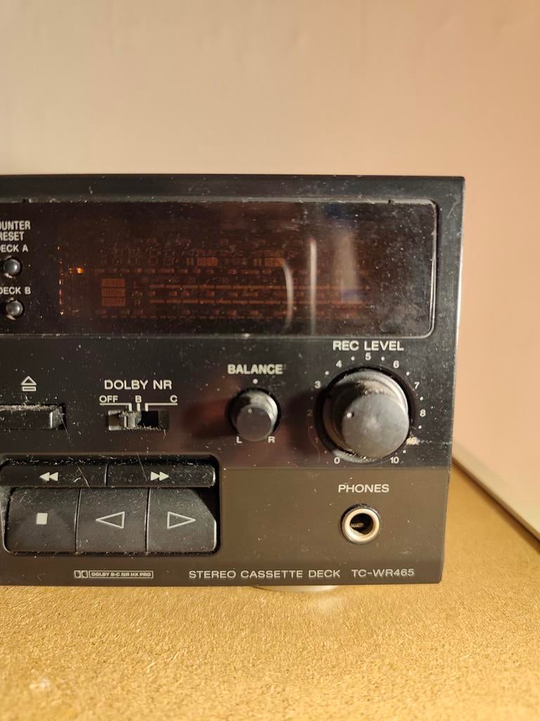 Sony Stereo Cassette Deck TC-WR465 - Dubbel Cassettedeck, Audio, Tv en Foto, Cassettedecks, Ophalen of Verzenden, Dubbel, Sony