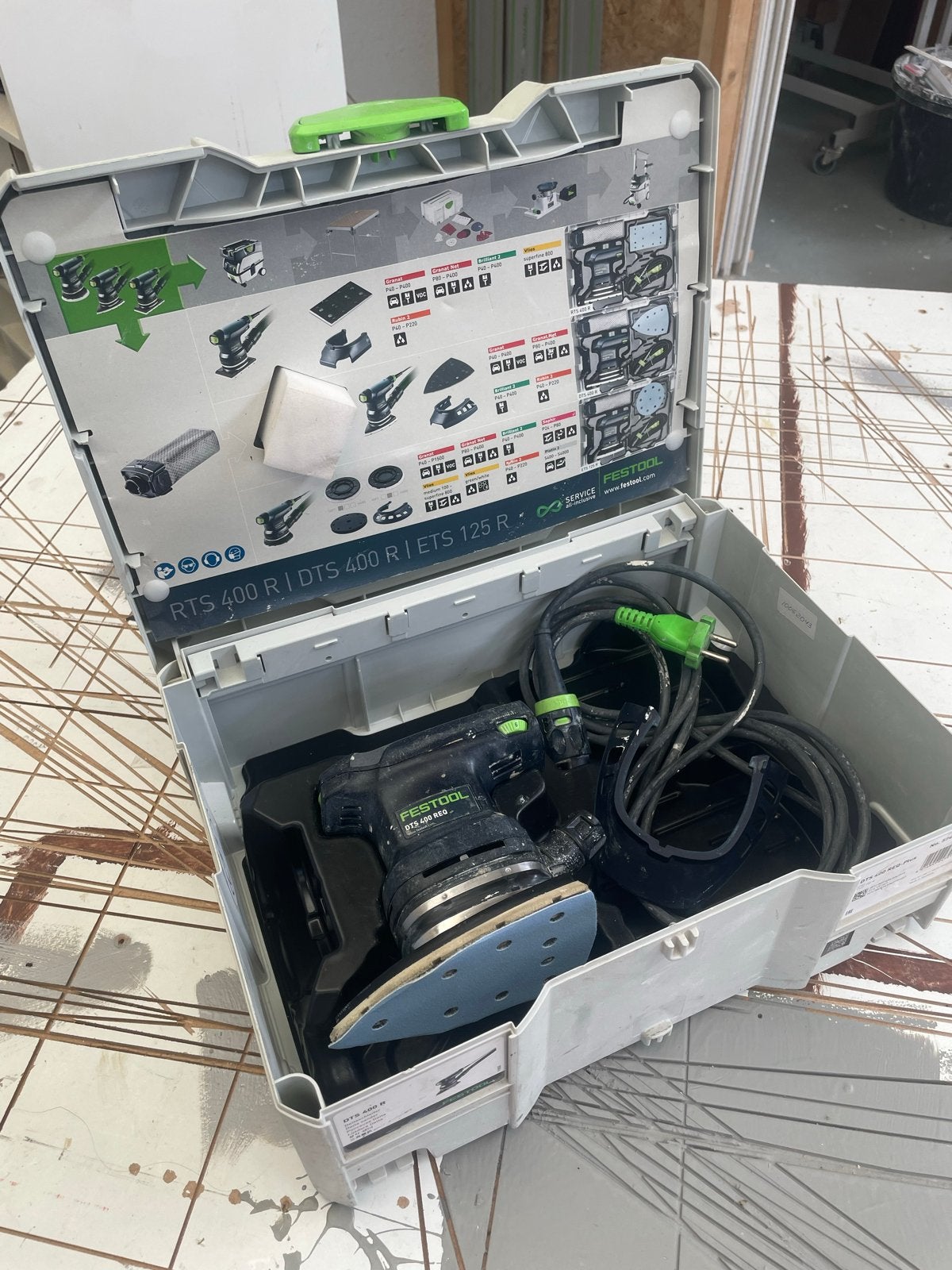 Festool DTS 400 REQ-plus Schuurmachine in Systainer, Ophalen of Verzenden, Gebruikt, Minder dan 600 watt, Vlakschuurmachine