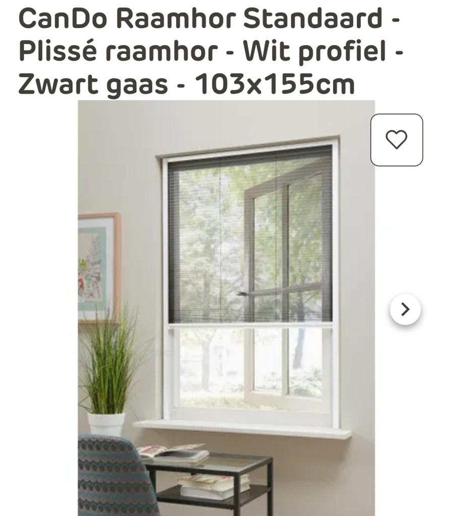 Plissé hor voor raam / raamhor - NIEUW - 83-103 cm breed, Ophalen, 80 tot 100 cm, Overige typen, Minder dan 200 cm