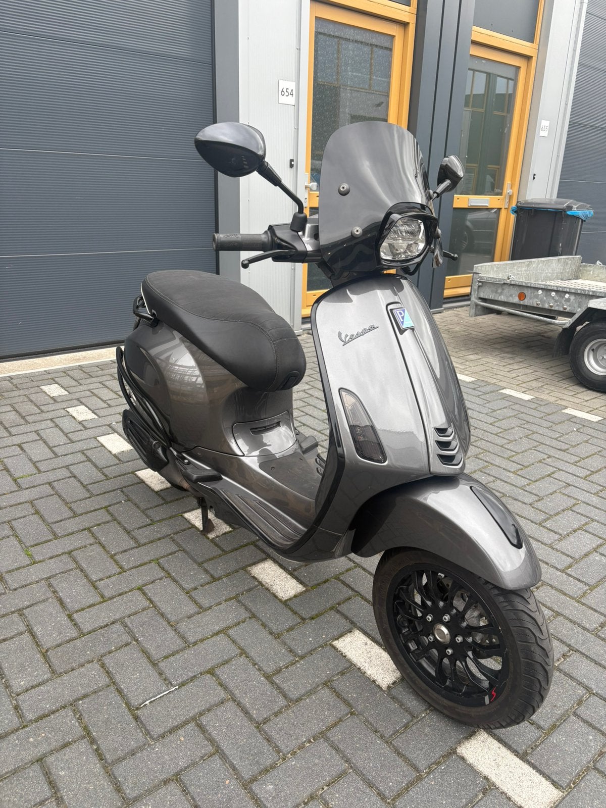 Vespa Sprint - 45 km/h - Agaat grijs Garantie!, Ophalen, Overige modellen, Maximaal 45 km/u, Zo goed als nieuw