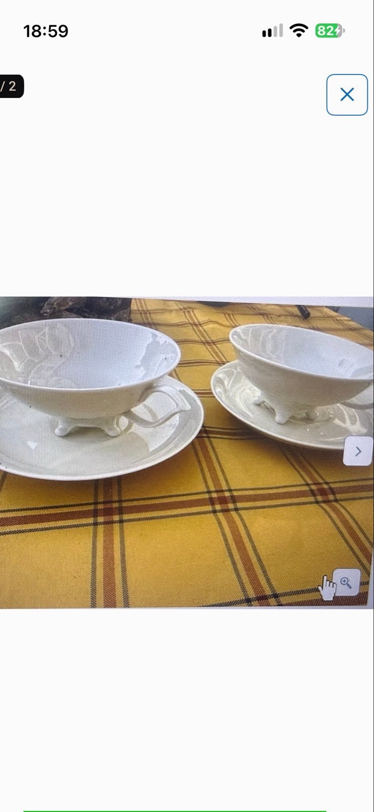 2x Johann Haviland Bavaria theekopjes met schotels, Ophalen of Verzenden