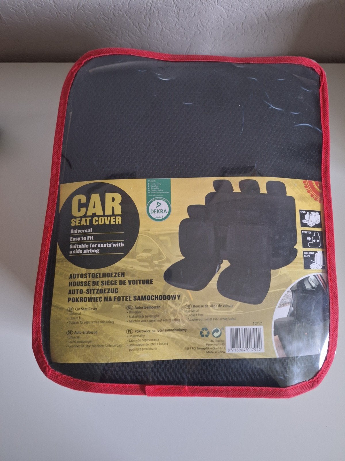 Universele Auto Stoelhoezen Zwart Geschikt voor zij-airbag, Auto diversen, Ophalen of Verzenden, Nieuw