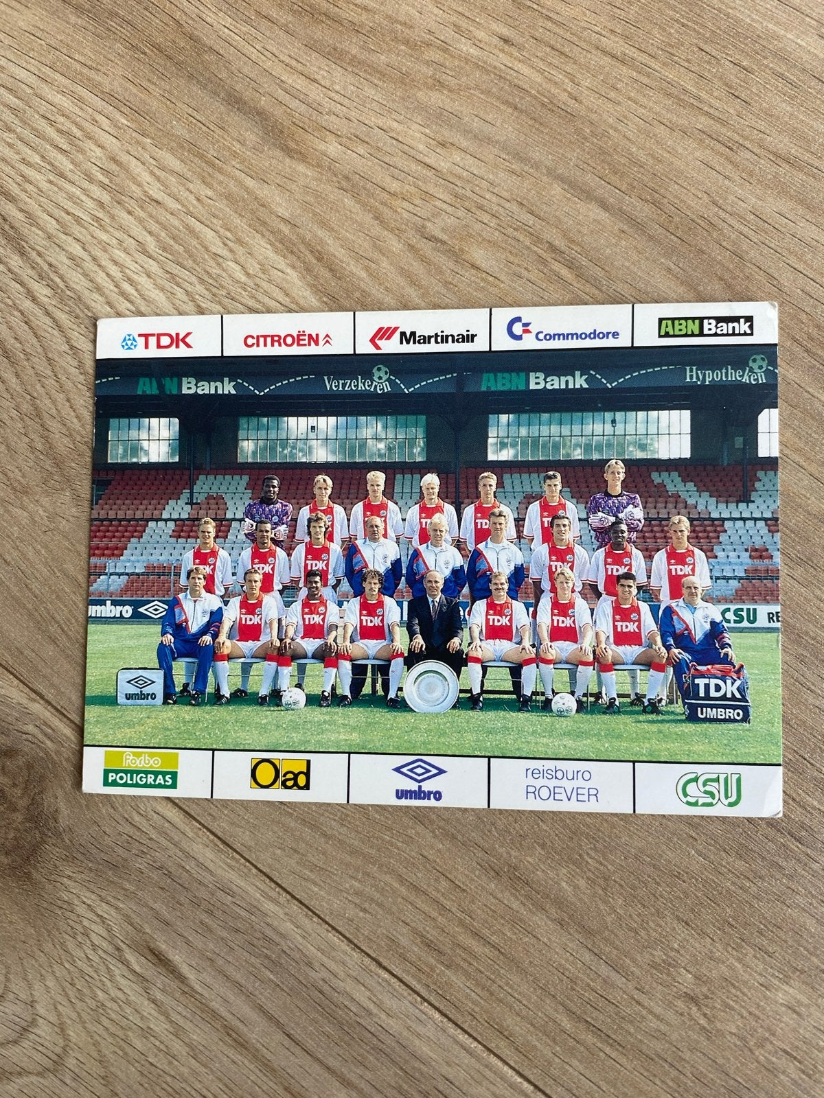 Elftalkaart A.F.C. Ajax Amsterdam Seizoen 1990-1991, Verzamelen, Ophalen of Verzenden, Gebruikt, Ajax, Poster, Plaatje of Sticker