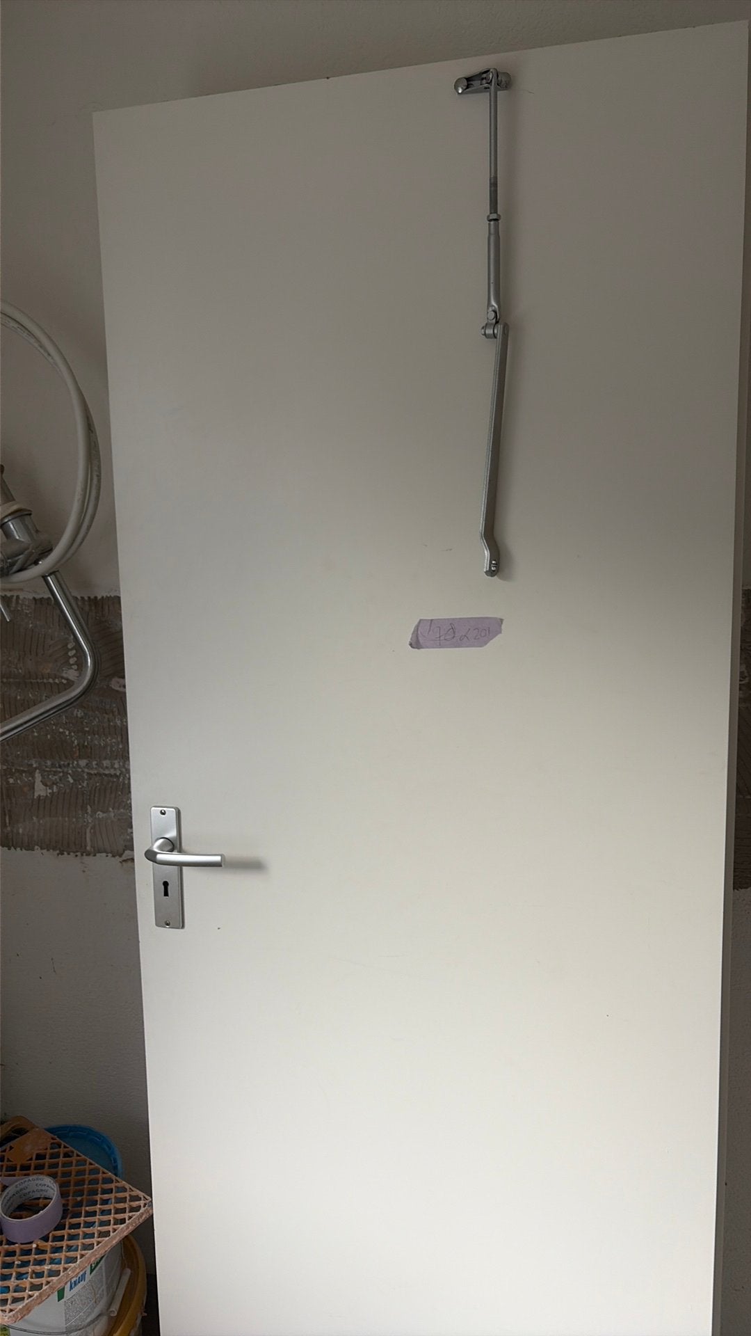 Opdekkdeur brandvertragend 78x201 links, Doe-het-zelf en Verbouw, Ophalen of Verzenden, Gebruikt, Binnendeur, 200 tot 215 cm