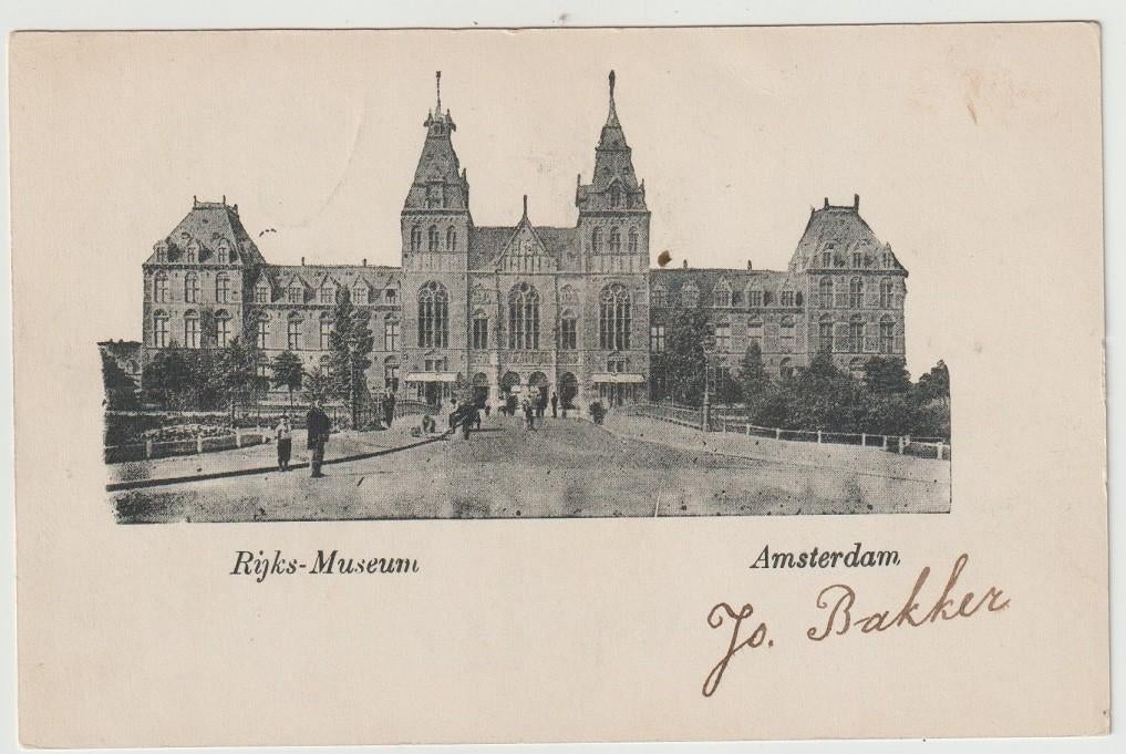 Amsterdam Rijks-Museum levendig # 1902, Verzenden, Voor 1920, Gelopen, Noord-Holland