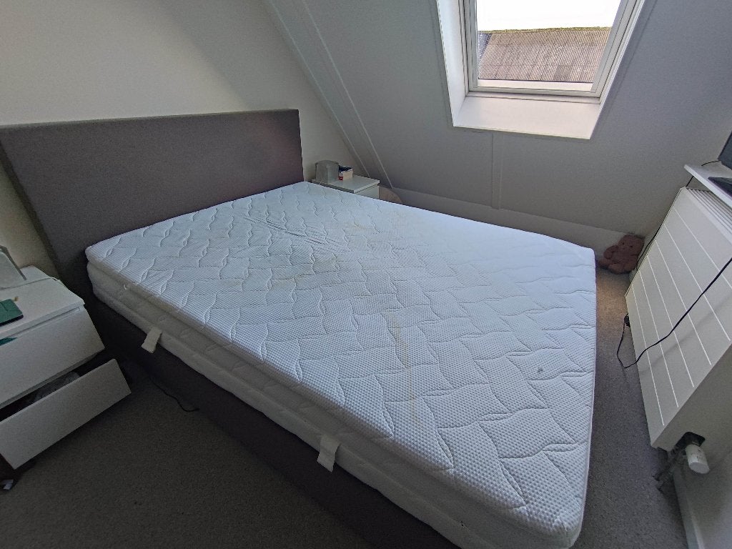 Boxspring Swiss Sense, Huis en Inrichting, Gebruikt, Bruin, 210 cm, Tweepersoons