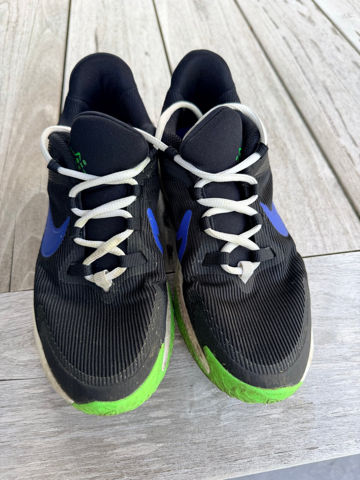 Nike Star Runner 38.5 Zwart/Blauw/Groen Sneakers, Ophalen of Verzenden, Gedragen, Zwart, Sneakers of Gympen