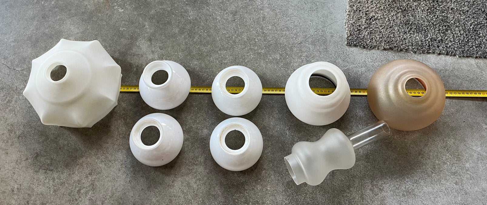 Glazen kappen voor een lampen (8), Ophalen of Verzenden