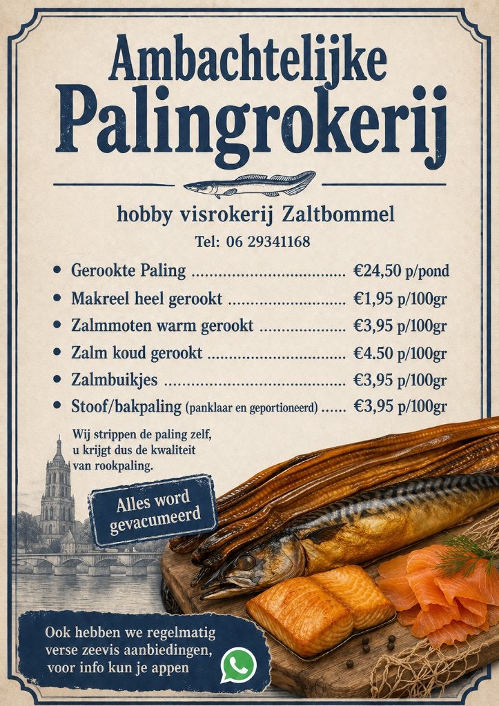 Gerookte Paling, Zalm, Makreel, Forel, Zalmforel, Ophalen