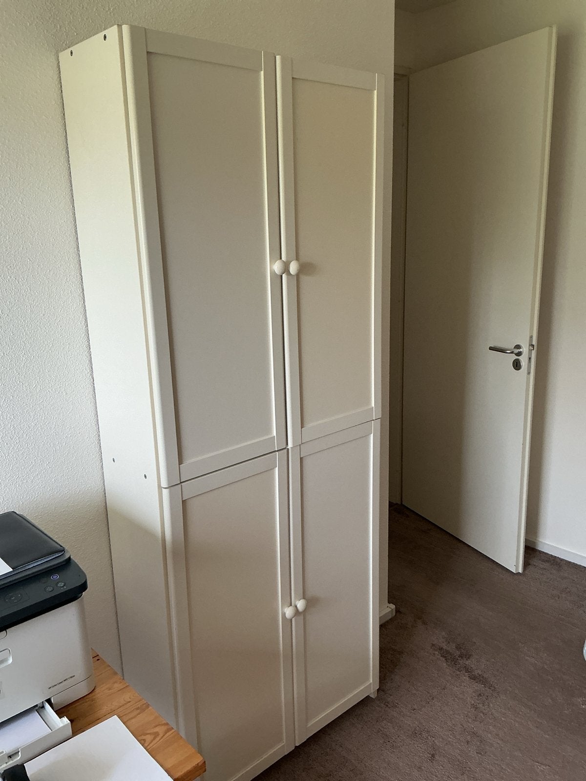 Ikea Witte Kast met 4 Deuren (2 Boven, 2 Beneden), Huis en Inrichting, Kasten | Overige, Gebruikt, Ophalen
