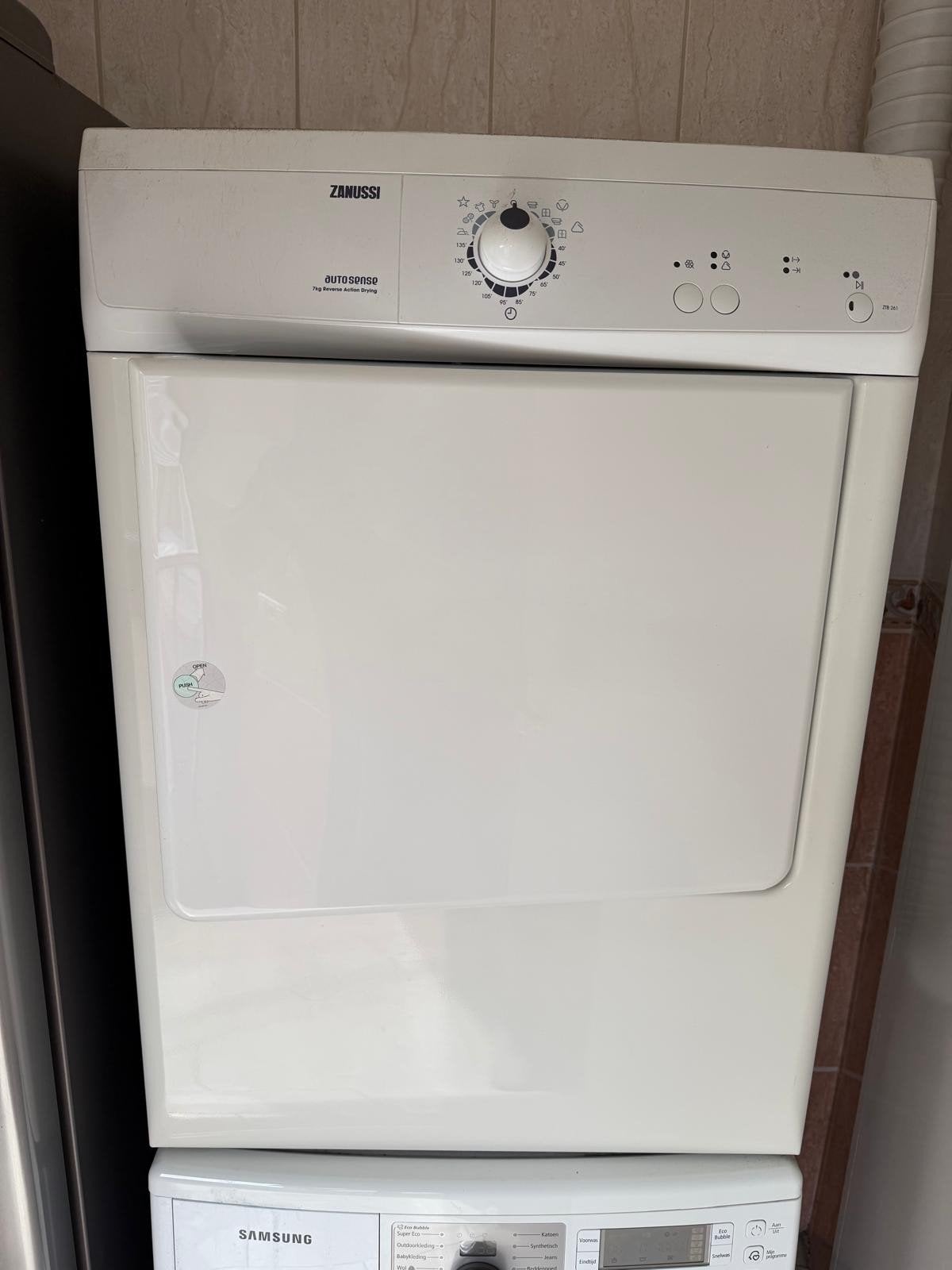 Zanussi wasdroger in goede staat, 6 tot 8 kg, Ophalen of Verzenden, Zo goed als nieuw, Voorlader