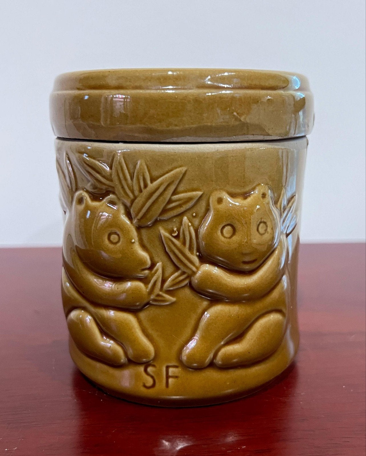 Vintage Sheila Fournier Keramische Voorraadpot – Panda -, Ophalen of Verzenden