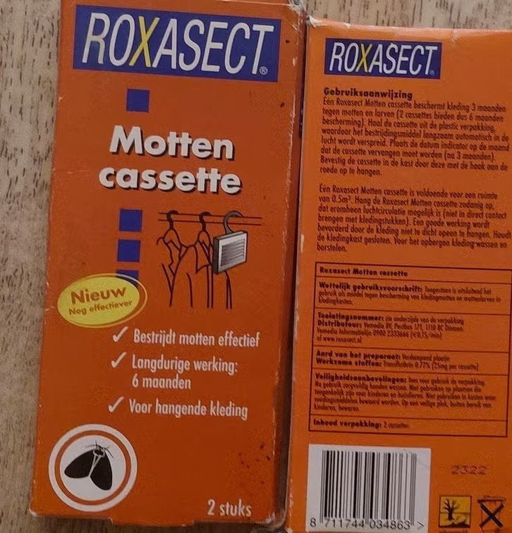 2 doosjes Roxasect mottencassette, Huis en Inrichting, Kasten | Kledingkasten, Verzenden, Nieuw, 50 tot 100 cm, Minder dan 25 cm