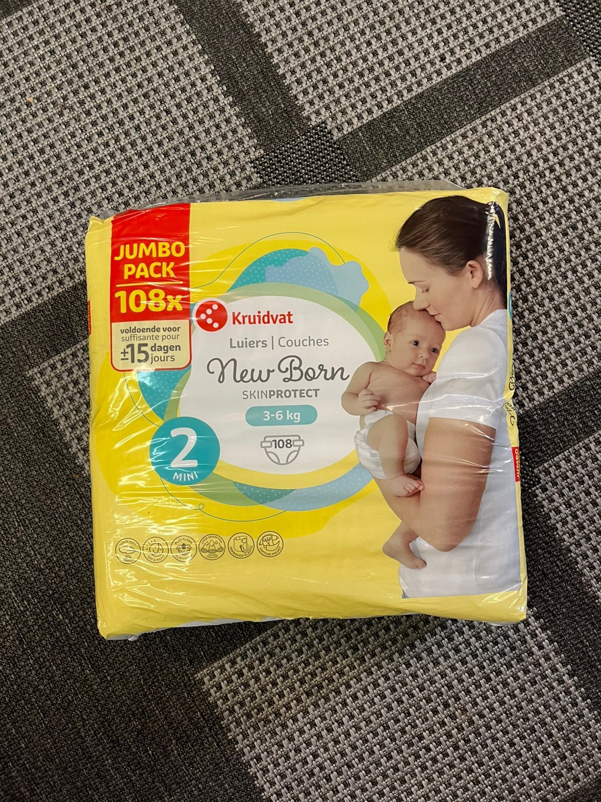 Jumbo pack luiers kruidvat maat 2 mini (3-6 kg), Ophalen of Verzenden, Nieuw