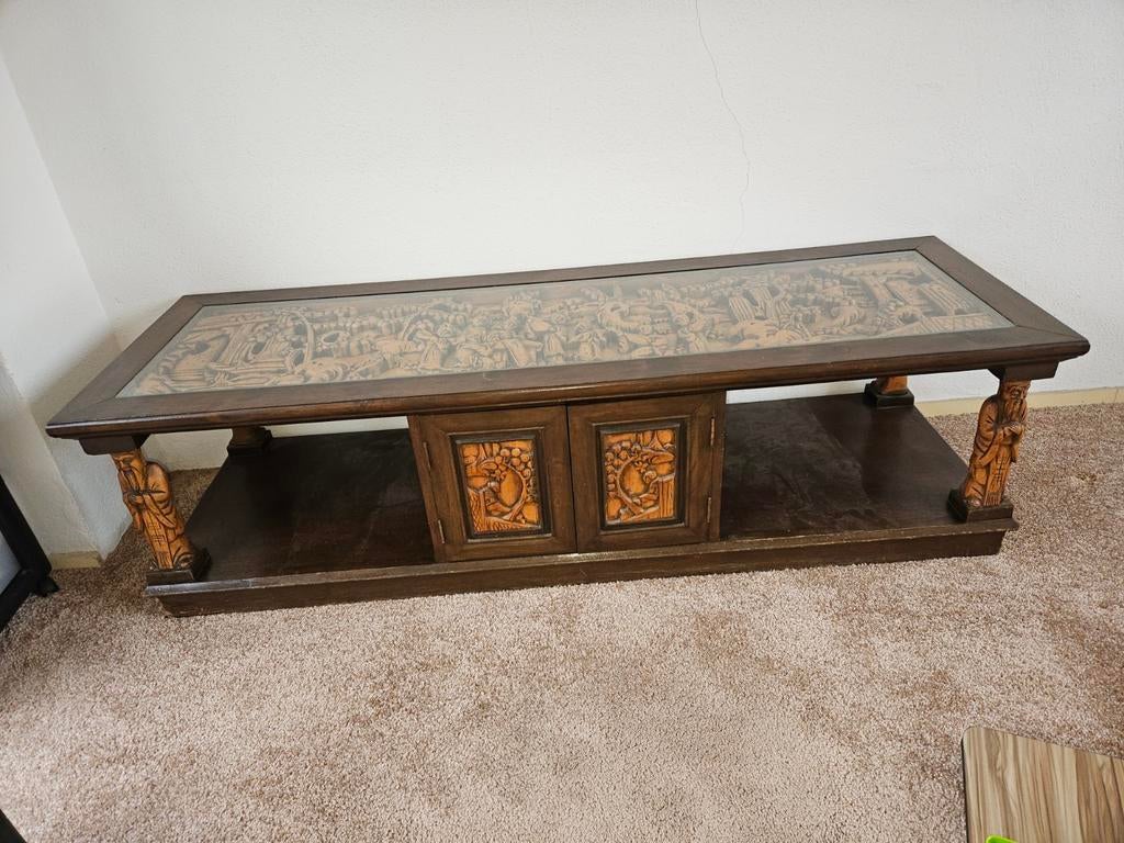 Unieke handgemaakt Indonesische salontafel, Antiek en Kunst, Ophalen