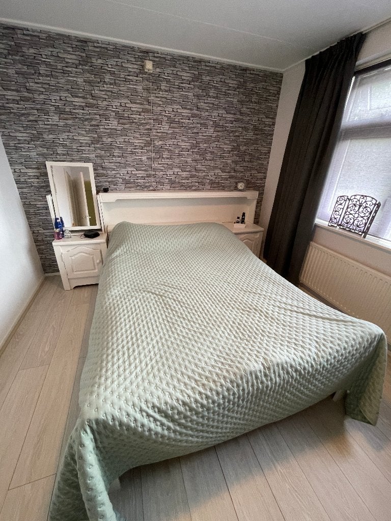 Bed, Huis en Inrichting, Ophalen, Gebruikt, Wit, Tweepersoons