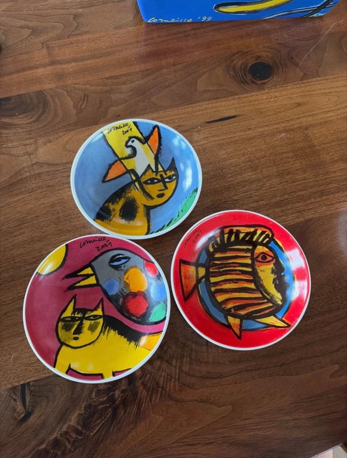 3 puntgave Corneille schaaltjes uit 2001, Ophalen of Verzenden